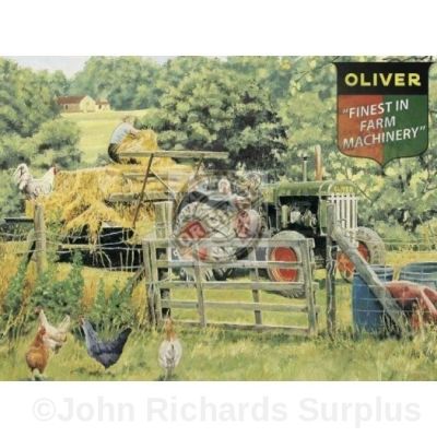 Large Metal wall sign Oliver Vintage Tractor