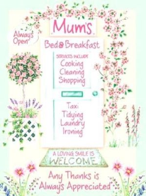 Mum's Bed & Breakfast Small Metal Wall Sign 200mm x 150mm