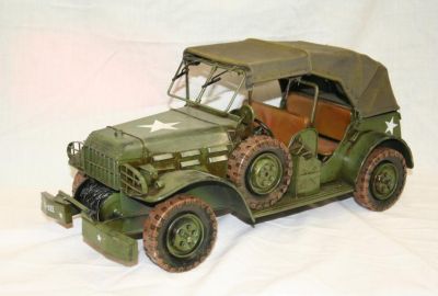 Handcrafted Tin Plate World War 2 American Winch Truck