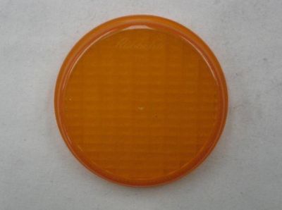 Rubbolite amber plastic round lens 6522 DAF truck part no FBU4435