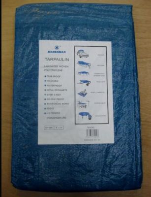 Marksman Blue Polyethylene Tarpaulin 8'x12'