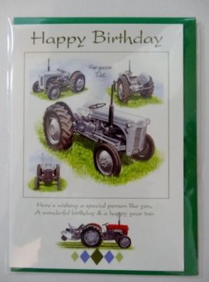 Happy Birthday Ferguson T20 Tractor Greetings Card with Envelope Free P&P LSV0284