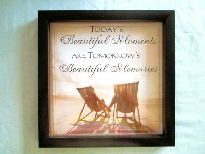 Decorative Wall Plaque Picture Frame Design with Lovely Inspirational Quote NV194