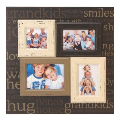 Vintage Chic Large Wooden Grandkids Collage Photo Frame NV280