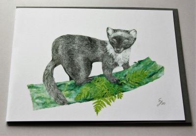 Emma Macleod Wild Life Blank Greeting Card Percy Pine Martin Free P&P