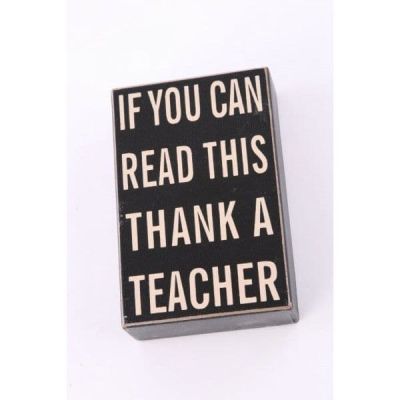 Thank a Teacher..... Wooden Block Sign PS133