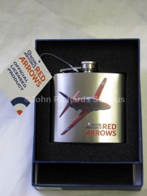 Stainless Steel 5oz Hip Flask Featuring RAF Red Arrows 