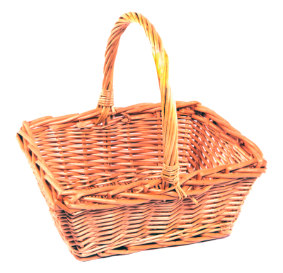 Luxury Child's Rectangular Buff Wicker Shopper S016