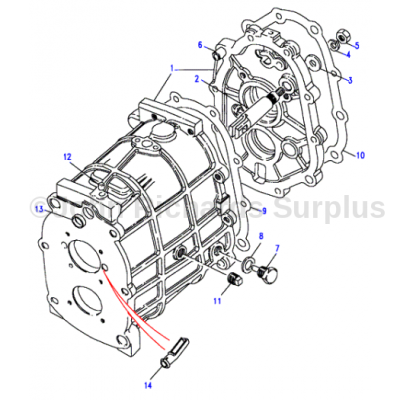 Land Rover LT77 Gearbox Case + Centre Plate STC471