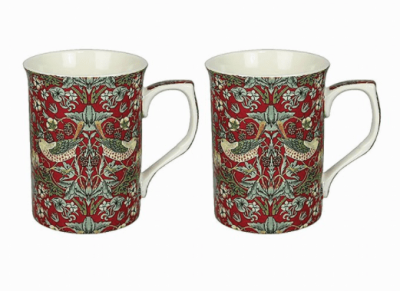 Strawberry Thief set of 2 Latte Mugs 92655