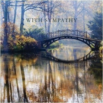 With Sympathy Greeting Card Bridge Free P&P C1695