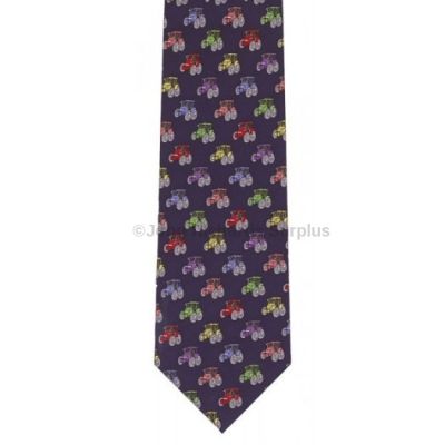 Novelty Modern Tractors Silk Tie