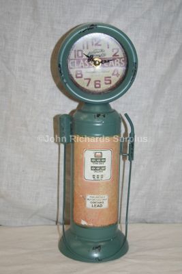 Hometime Metal Framed Petrol Pump Mantel Clock Battery Powered