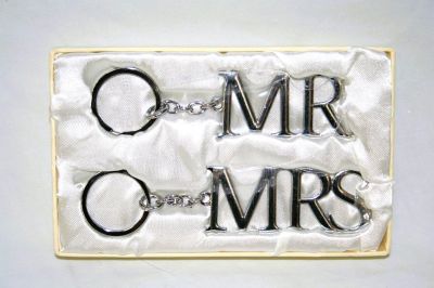 Mr And Mrs Silver Key Rings Wedding Gift WG278