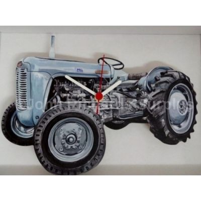 Handmade wooden wall clock Ferguson 35 Tractor Battery operated