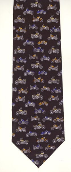 Novelty Motorbikes Silk Tie